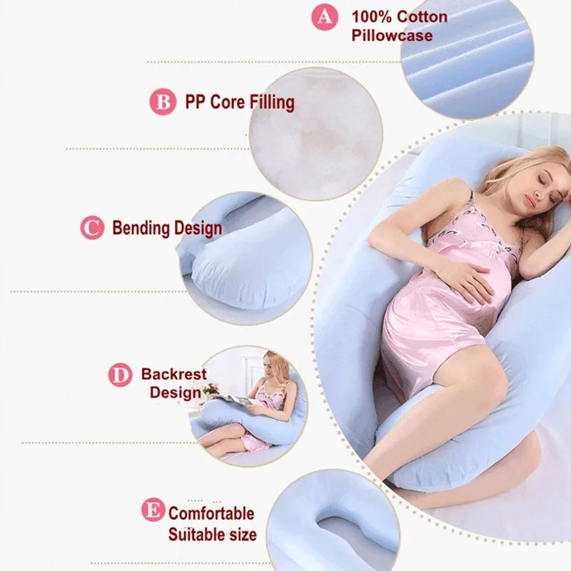 PANGDUBE Pregnancy Pillow 130*70Cm Sleeping Waist Pillow for Pregnant Women Nursing Pillow Breastfeeding Cushion for Women