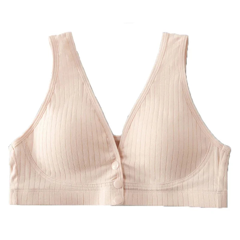 Pure Cotton Nursing Bra Women'S Breastfeeding Maternity Underwear Women Pregnancy plus Size Bralette Gather Crop Top Women