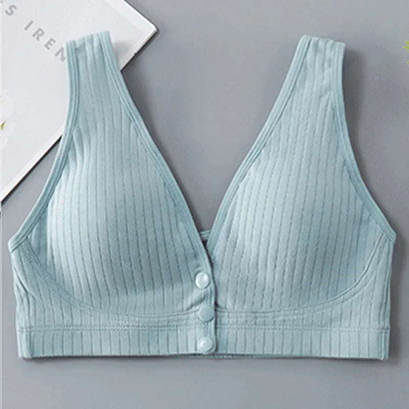 Pure Cotton Nursing Bra Women'S Breastfeeding Maternity Underwear Women Pregnancy plus Size Bralette Gather Crop Top Women