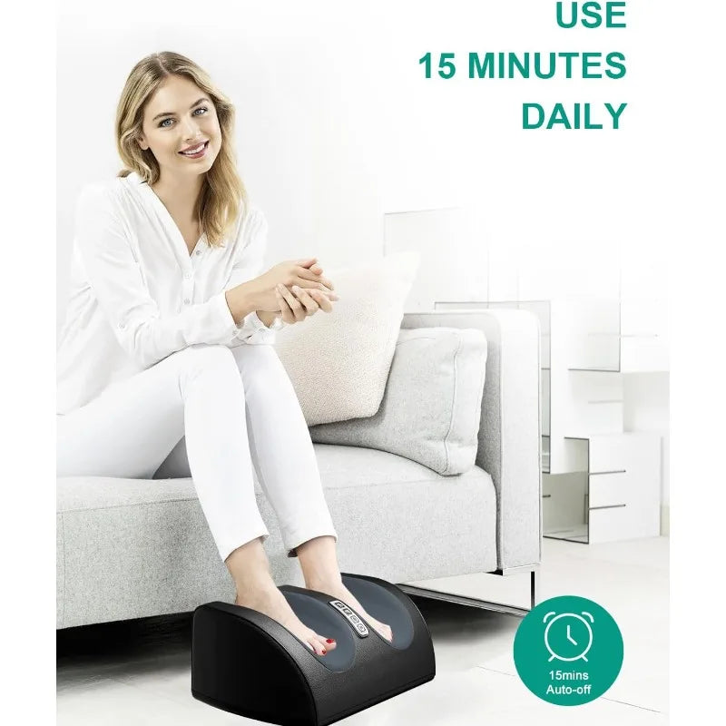 Shiatsu Foot Massager Machine with Heat, Foot and Calf Massager with Massage Roller, Promotes Blood Circulation, Gifts