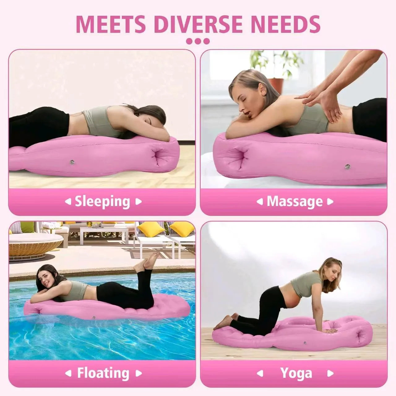 Inflatable Mat Mattress Pregnancy Yoga Mat Body Bed Pillow Pregnancy Pillow for Sleeping Body Pillow