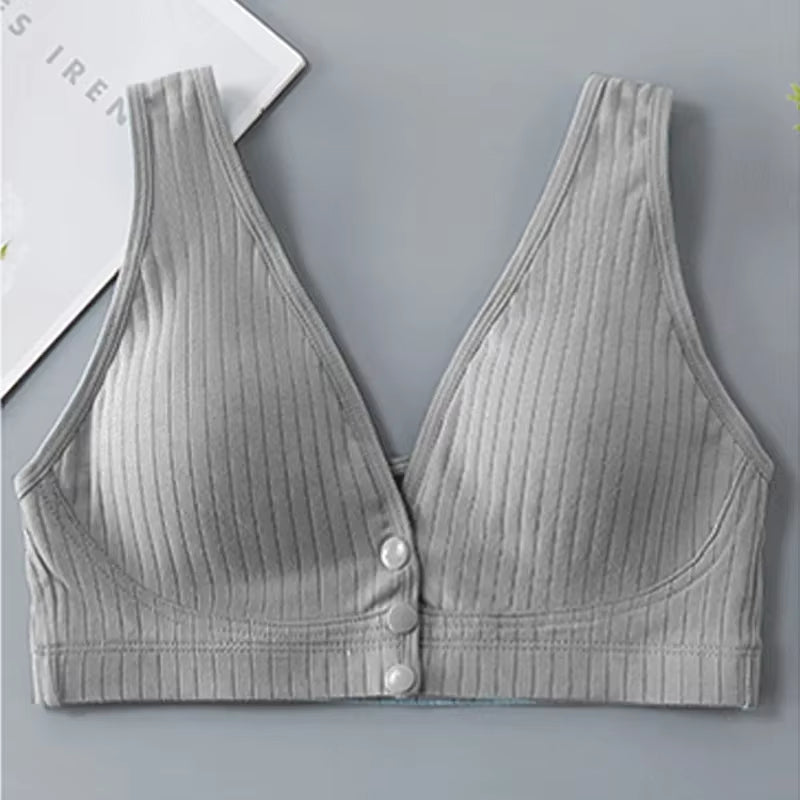 Pure Cotton Nursing Bra Women'S Breastfeeding Maternity Underwear Women Pregnancy plus Size Bralette Gather Crop Top Women
